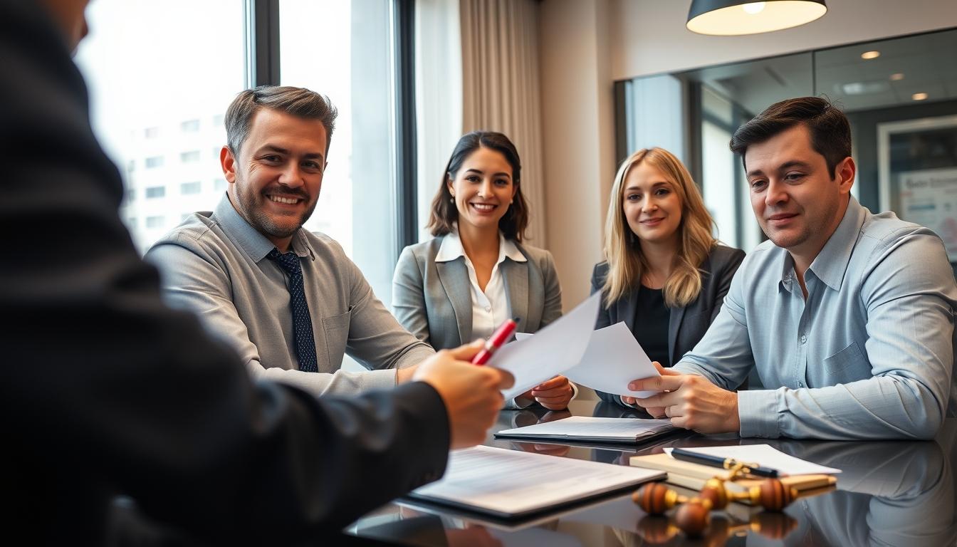 Business agreement signing